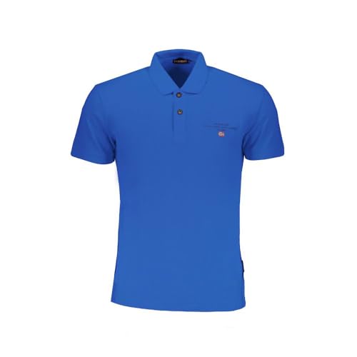 Polo en coton bleu Napapijri homme coupe droite vêtement été chic