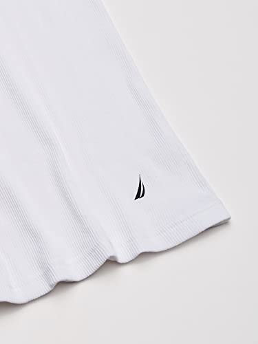 Nautica Men's 4 Pack Ribbed Cotton Tank Undershirts3
