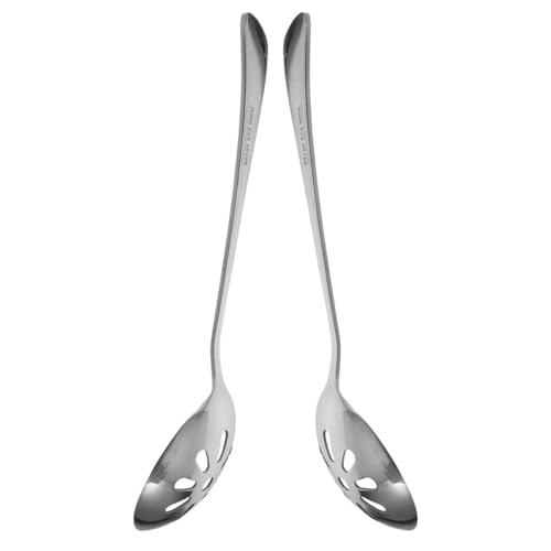 KICHOUSE 2-pc Stainless Steel Serving Spoons Large Serving Spoons for Household Buffet Perfect for Cooking Straining