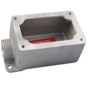 CROUSE HINDS EDSC271 SA Conduit Back Box, Two Gang, 3/4IN
