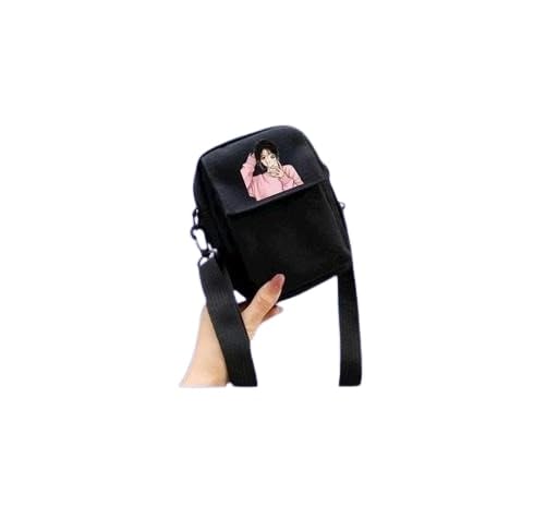 Adjustable Cotton Strap Sling Bag | Unisex Canvas Phone Bag Embroidered Canvas Sling Bag