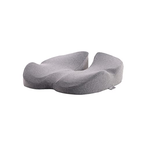 Coussin de siège en mousse à mémoire de forme gris pour chaise de bureau