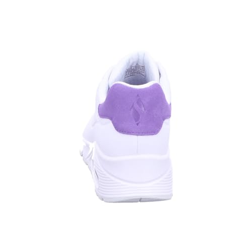 Image of Skechers Women's Uno-pop Back, White /Purple, 9