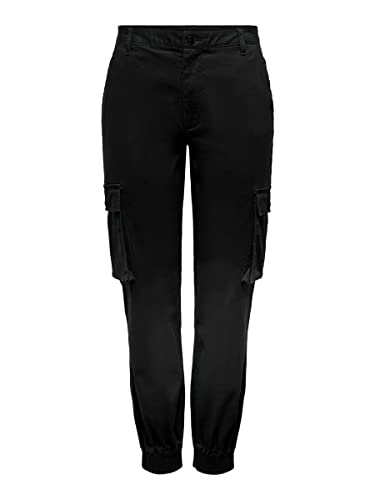 ONLY Damen Onlbetsy-alva Mw ANK Cargo Trousers PNT Hose, Schwarz, 38W...