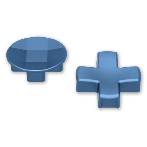 Image of eXtremeRate 2Pcs Metalic Neptune Blue Magnetic Stainless Steel D-Pads, for Xbox Elite 1 /2, Replacement Parts Directional Pad Button Kits for Xbox One Elite & Xbox One Elite Series 2 Controller