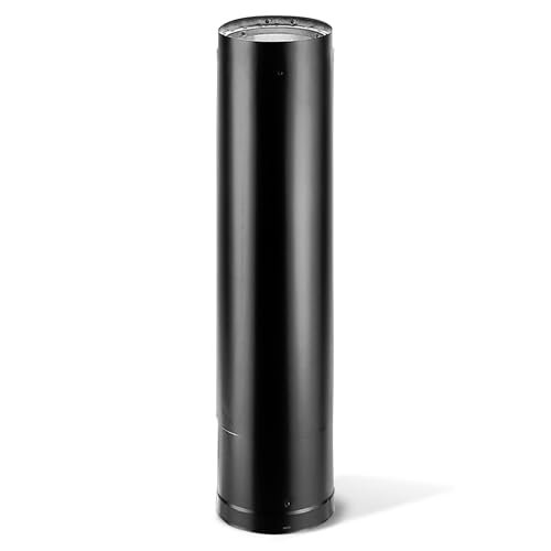 DuraVent DVL Double Wall 6 Inch Stove Pipe Connector Black 6DVL-68TA