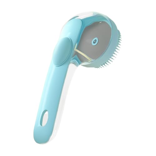 Pincel de baño para perros, peine de masaje de ducha para cachorros y cepillo de preparación para baño de gatos con mango ergonómico
