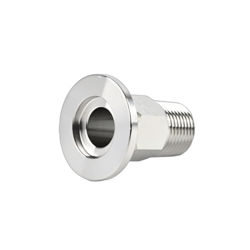 Image of SS304 KF16 NPT Male Adaptor thread 3 /8 inch NW16 KF Male coupling ISO-KF16 X NPT 3 /8 inch
