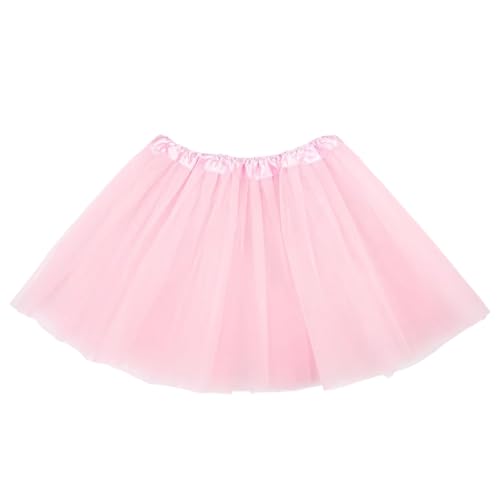 LILELIG Tüllrock Rosa, 3 Etagen Pink, Kurz Rockabilly Ballett Petticoat, Geeignet für 50er-Jahre-Party, Abend, Karneval Kostüm Cosplay Tanz, für...