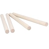 Pinehurst Crafts 3/4 Inch x 12 Inch Unfinished Wooden Dowel Rods, Perfect for DIY Crafts, Pack of 4