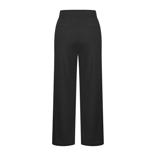 Wide Leg Leggings for Women | High Waisted Yoga Pants with Pockets Stretchy, Petite Straight Leg Workout Pants Women Comfy3