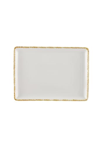 METRO Professional Plato llano Ateo, porcelana, 23 x 17 cm, rectangular, beige, 6 unidades