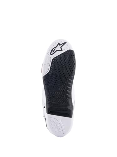Image of Alpinestars Tech 10 Boots, High-Performance Motocross Boots, CE-Certified, 14, Black /Red Fluo /Orange Fluo /White