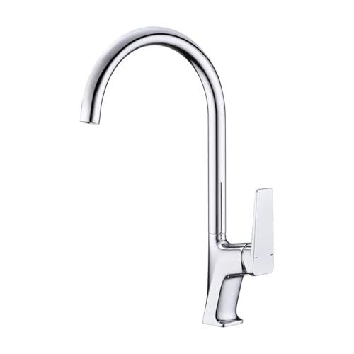 Mezclador de agua caliente y fría en oro pulido para grifo de cocina sofisticado 2