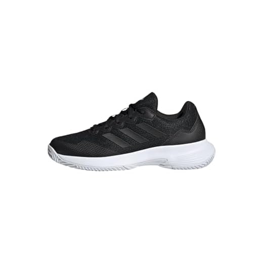 adidas GameCourt 2 Femme Noir adidas Femme Gamecourt 2.0 Tennis Shoes, Core Black / Core Black / Silver, 36 2/3 EU