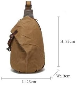Men's Sling Backpack Waxed Canvas Crossbody Bag Casual Daypacks - Image 3