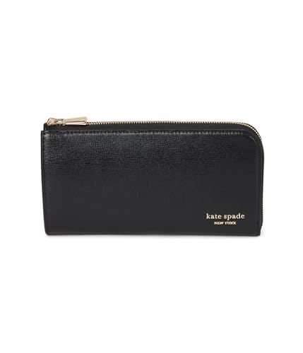 Image of kate spade new york Devin Saffiano Leather Zip Around Continental Wallet, Black
