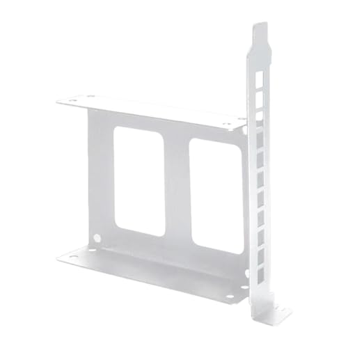 Generic ドライブベイシェルフ 金属製 マウンティングブラケット ストレージ増設用 HDDマウント 高精度 増設ベイ 安定性 SSDホルダー 取り付け簡単 省スペース設計 PC自作 デスクトップPC改造に適用, 2.5inch white