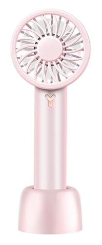 ECVV Portable Handheld Fan Pocket Fan 1200mAh Rechargeable USB Fan 3 Speeds Adjustable Air Circulating Fan for Home Office Indoor Outdoor (Pink)