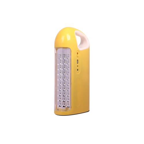 Image of Sanford Emergency Lantern, 30 SMD LED, 550 Lumens, Solar & Electric Charging, Power Bank, Yellow, Unbreakable PC Glass & ABS Body, 15.5x8.4x32.1 cm, 5500mAh Battery