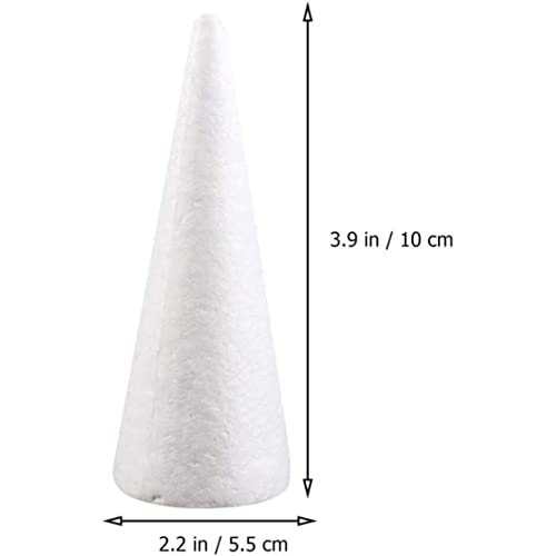Cônes en mousse blanche 10cm pour créer vos centres de table et sapins de Noël - 4