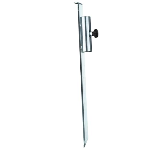 Erdspieß Sonnenschirmhalter 49 cm lang - Stahl Anker - Rasendorn Bodenanker für Schirme, Zeltstangen, Wäschespinne, Zaunpfosten