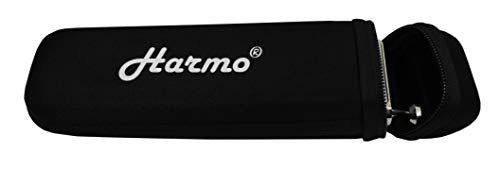 Harmo Harmonica Case for 16 Hole Chromatic Harmonica â€“ Harmonica Storage & Carrying Hard Case â€“ Zippered Display & Carry Pouch for Single Harmonica â€“ Cleaning Cloth Included