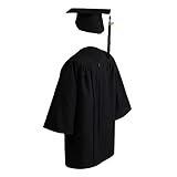 OSBO GradSeason Unisex Matte Kindergarten Graduation Gown Cap Tassel Set (Black, 30'(3'9'-3'11'))