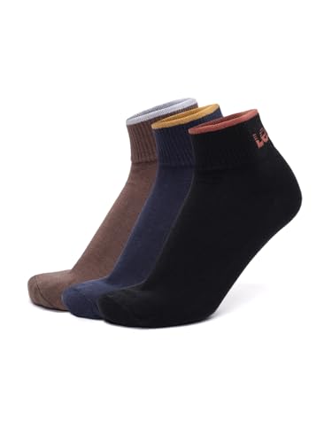 Image of Levi's LS204 Men's Cotton Stretch Ankle Mid Cut Classic Socks (Pack of 3)