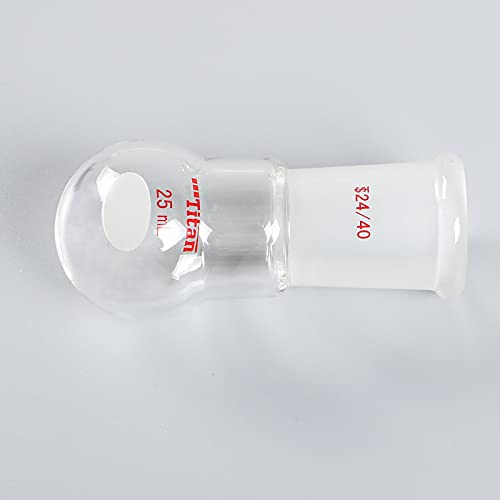 Flasque col unique 24/40 pour micro-réaction chimique en verre 25 ml