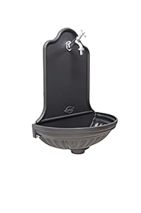 FONDERIA BONGIOVANNI Barcelona Wandbrunnen Anthrazitgrau