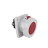 TYP3924 Industrial Concealed Slanted Socket 63A 5-core IP67