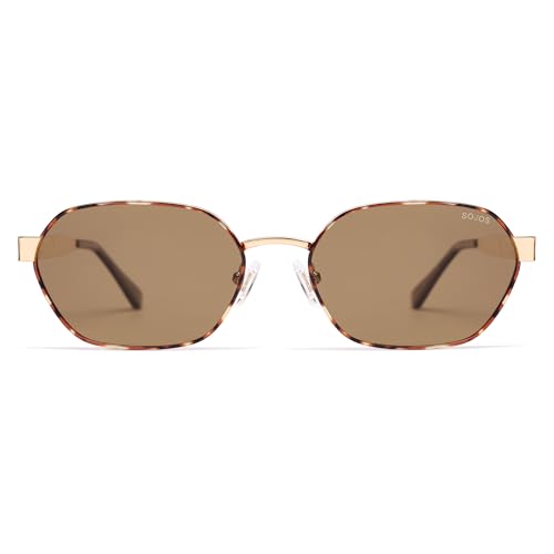 Image of SOJOS Trendy Polarized Hexagon Sunglasses Womens Mens SJ1238
