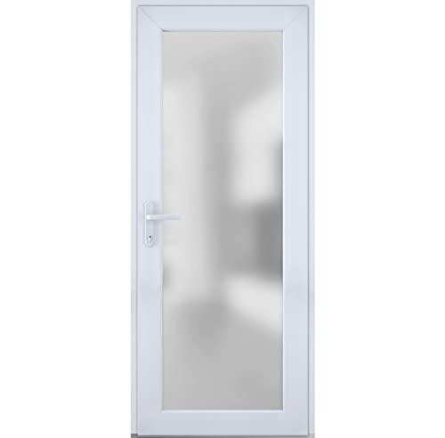 VDOMDOORS Front Exterior Prehung Fiberglass Door Frosted Gla...
