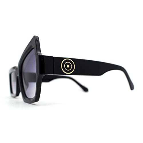 SA106 Womens Asymmetrical Raised Eyebrow Fun Diva Plastic Rectangle Sunglasses3