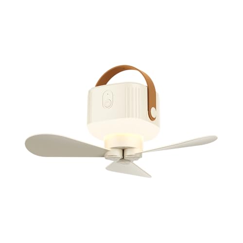 Ventilador de refrigeración de escritorio recargable con lámpara LED para camping 8