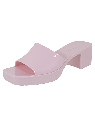 Steve Madden Pink Harlin Square Toe Platform Slide Sandals Regular (M, B) Listed By Shaheen B 