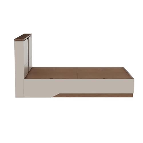 Image of Wakefit Bed | 3 Yr Warranty | Bed Queen Size, Comes with Storage Box, Noise-Free, Density: 680-750 kg /m, Termite & Borer Resistant, Fits Mattresses Up to 8 inches (Kora 78 x 60 - Columbian Walnut)