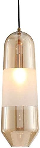 LRUII Industrial Vintage Loft Bar Kitchen Island Ceiling Pendant Lights Fittings Chandelier Glass Lampshade Ceiling Hanging Lights Lamps Fixture for Living Room Dining Room Bedroom Office (Golden) LRUII