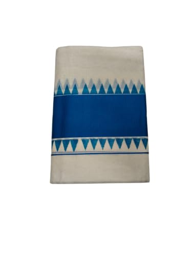 Image of SKT Women's Kasavu Cotton Mundu Saree Without Blouse Piece