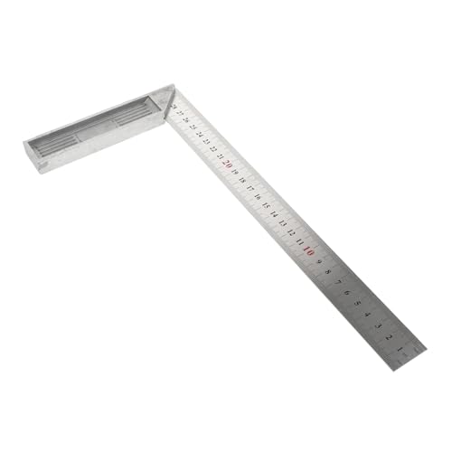 COOLHIYA Square Tools Woodworking Ruler Woodworking Tool Construction Ruler L Shaped Ruler Measure Tool Metal Measuring Ruler Right Angle Ruler Multifunction Stainless Steel Metal Ruler