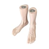 【Conception réaliste et pratique】: Le modèle d'affichage des pieds présente des détails réalistes et un intérieur creux pour une manipulation facile