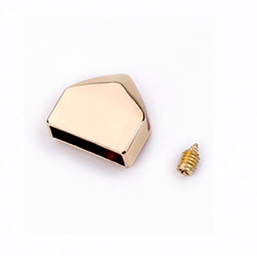 Lfang-Cremalleras 10 unids 17mm / 14mm Metal cremallera cola de tapa con cremallera tope tapón de tapón de tapón con tornillo DIY Bolsa Hardware Herramienta de cuero, Duradero en uso(5)