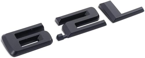 Image of Hood Body Style Emblems 3D Badge Decals Fits for 2019-2021 6.2L 2pcs (Matte Black)
