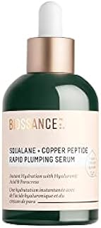 Biossance Squalane + Copper Peptide Rapid Plumping Serum. Powerfully Hydrating Face Serum that Instantly Plumps and Firms with Collagen Boosting Copper Peptides (1.69 fl oz)