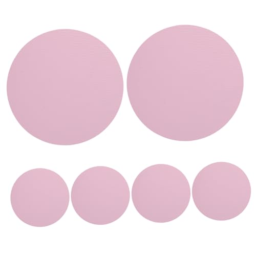 Mikinona 6個丸形フィットネスマット 膝肘クッション付きノンスリップ保護パッド ヨガ ピラティス トレーニング用室内運動マット 軽量携帯可