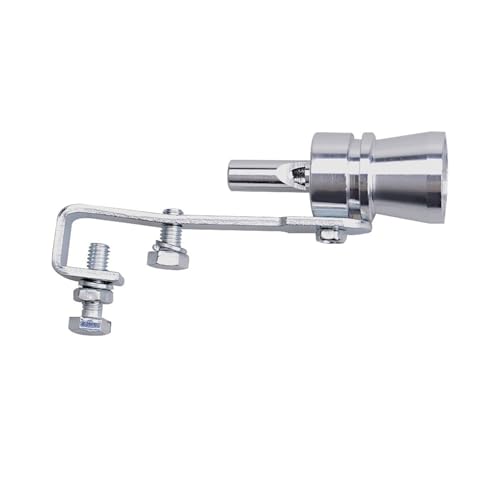 Silenciadores de coche Simulador de sonido Turbo Universal, silbato para tubo escape coche, silenciador para vehículo(Silver S)