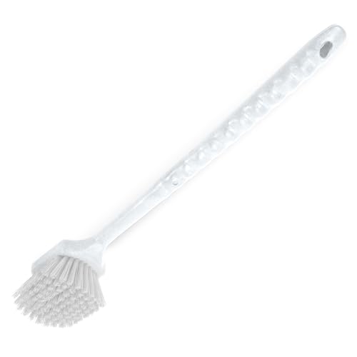 Image of SPARTA 40501EC02 Plastic Large Scrub Brush, Kitchen Brush, Utility Brush With Long Handle For Cleaning, 20 Inches, White