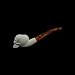 Skull head Billiard Genuine Block Meerschaum pipe handmade with box