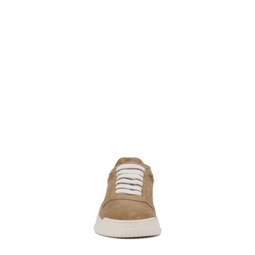 Image of Aquatalia Men's Cristo Sneakers Made in Italy, 70% Leather and 30% Tumbled Leather, Leather Lining, Round Toe, Rubber Outsole.